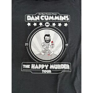 Dan Cummins The Happy Murder Tour 2019 T-Shirt Charcoal Comedy Graphic Tee|00111